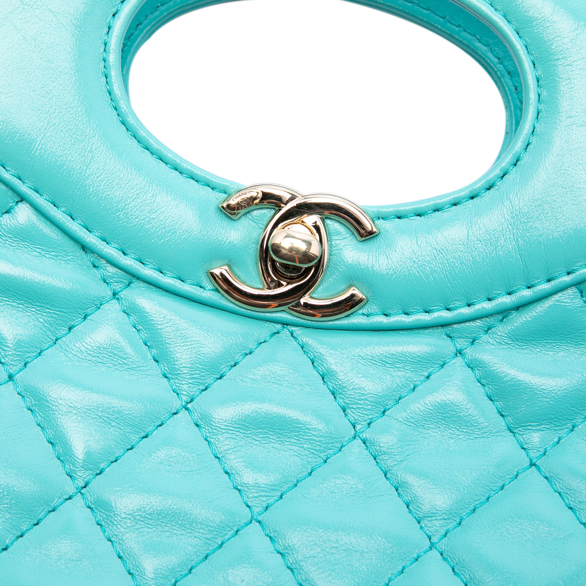 Mini Quilted Shiny Lambskin 31 Shopping Bag - Image 5