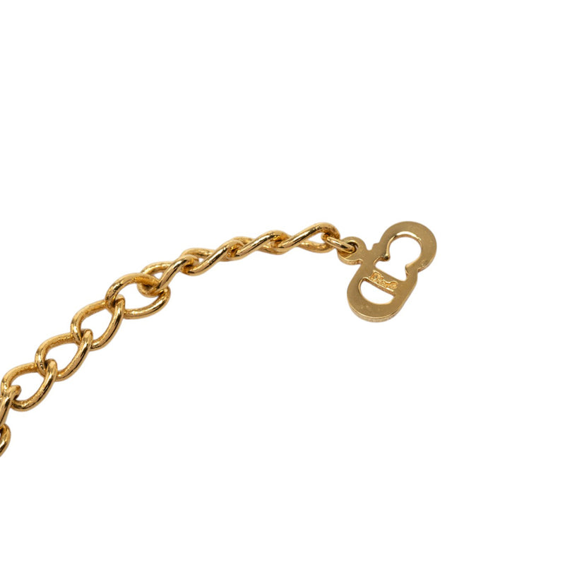 Gold Plated Cursive Logo Pendant Necklace - Image 5