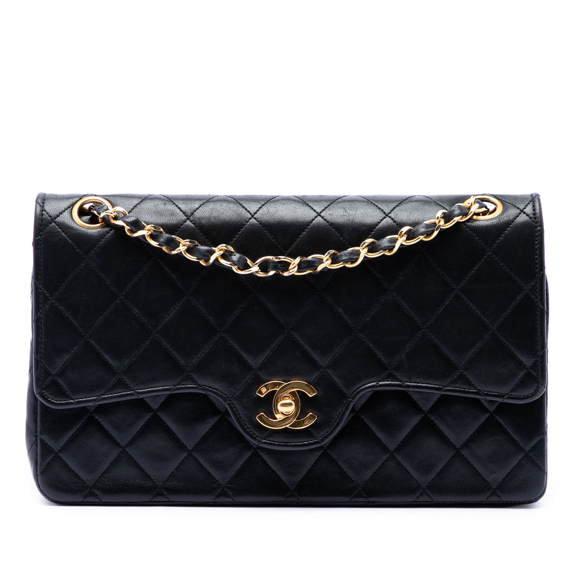 Medium CC Quilted Lambskin Double Flap - Image 1