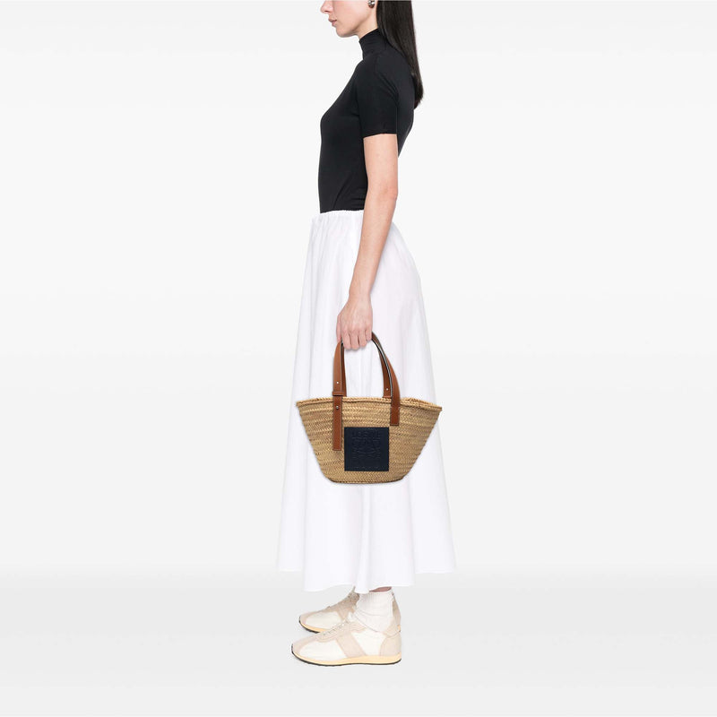 Small Raffia Anagram Basket Tote - Image 6