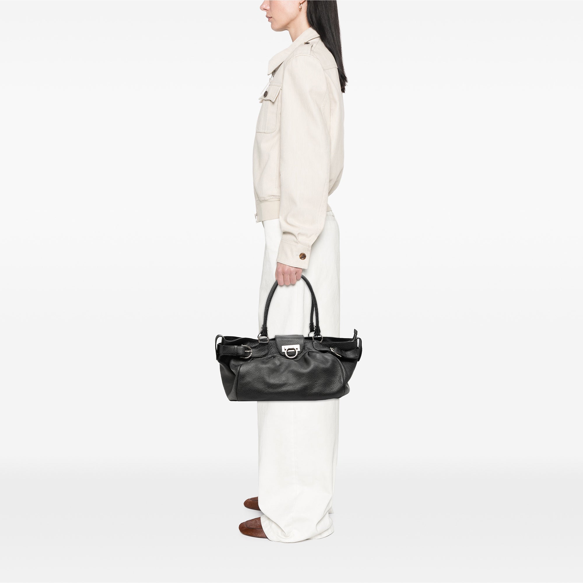 Leather Gancini Marisa Handbag - Image 6
