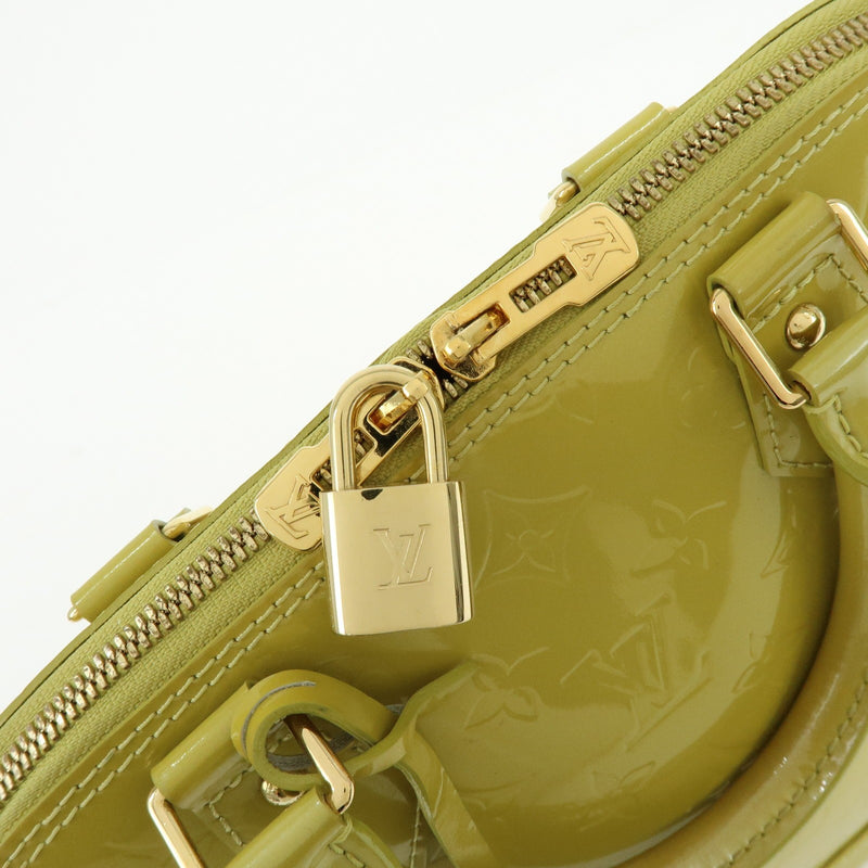 Louis Vuitton Alma Monogram Vernis Green Patent_leather Bag