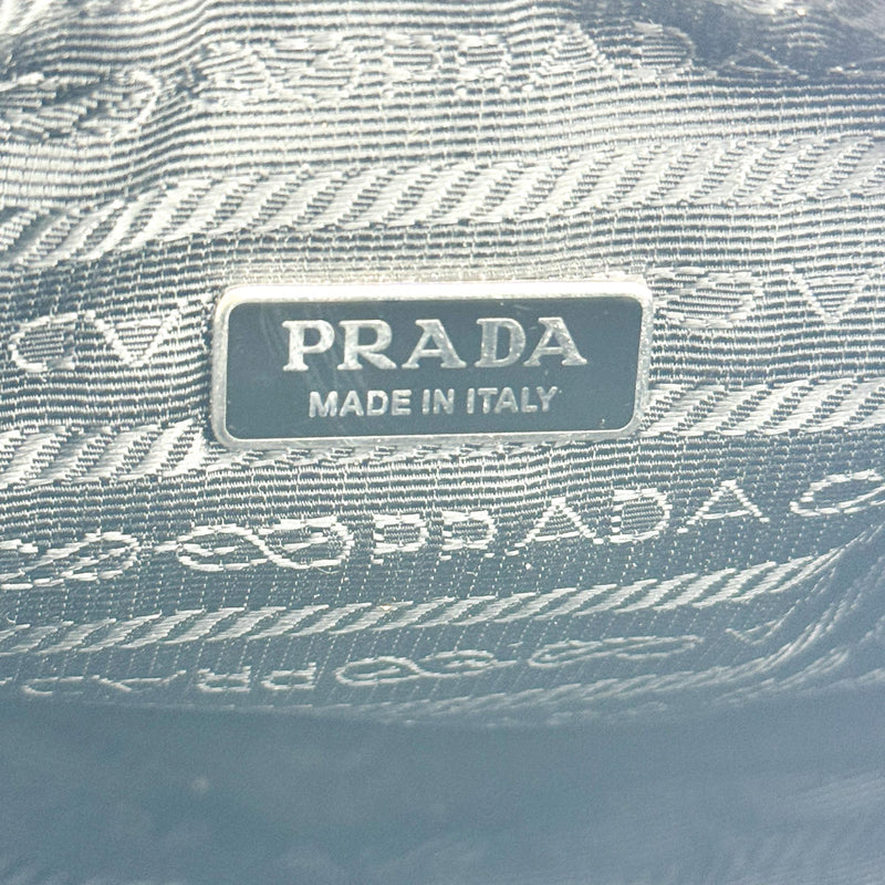 Prada Triangle Logo Zip Leather White Bag