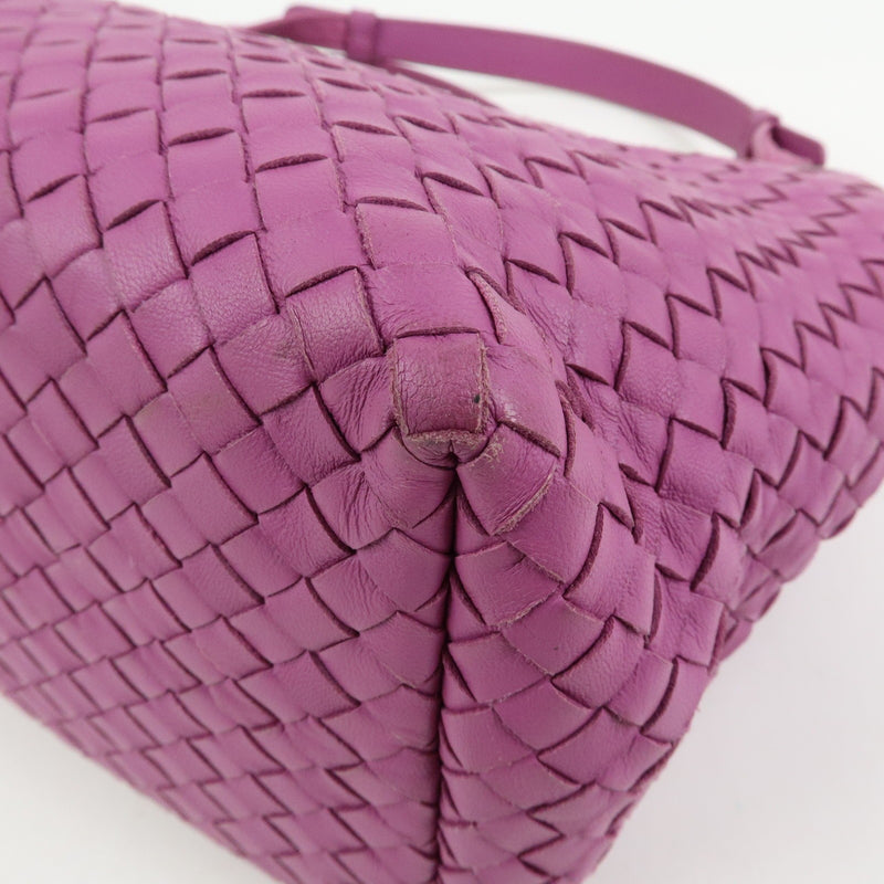 Bottega Veneta Garda Intrecciato Nappa Purple Leather Bag