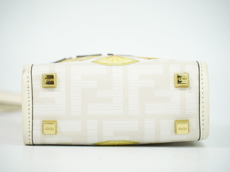 Fendi X Versace Fendace Convertible Sunshine Shopper Printed Laminated Leather Multicolour Bag