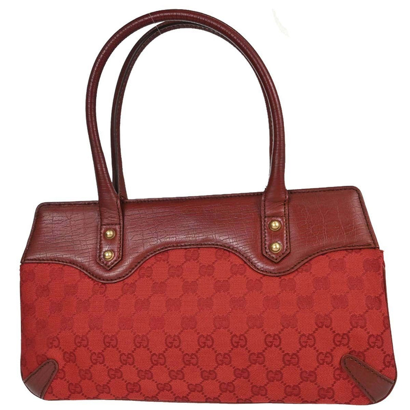 Gucci Horsebit Bracket Gg Canvas Red Bag