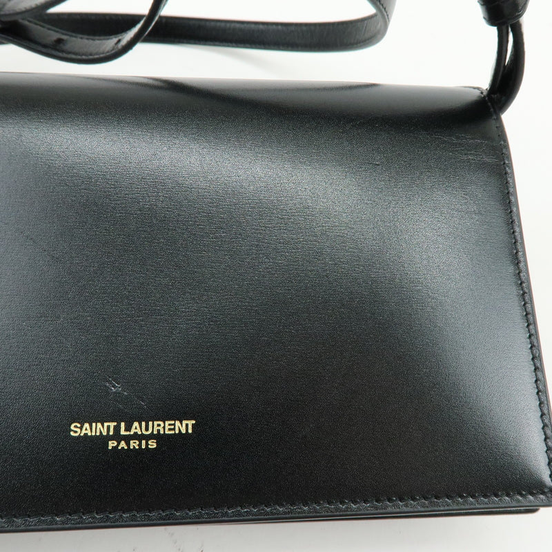 Saint Laurent Paris Chain Leather Black Bag