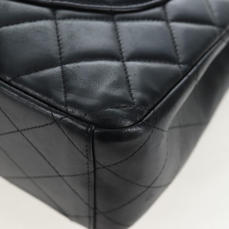 Chanel Classic Timeless Double Flap Quilted Caviar Black Leather Bag