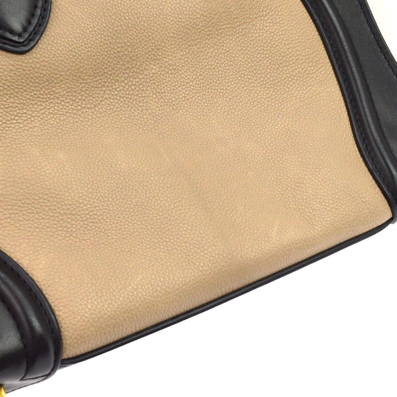 Celine Tricolor Luggage Leather Beige Bag
