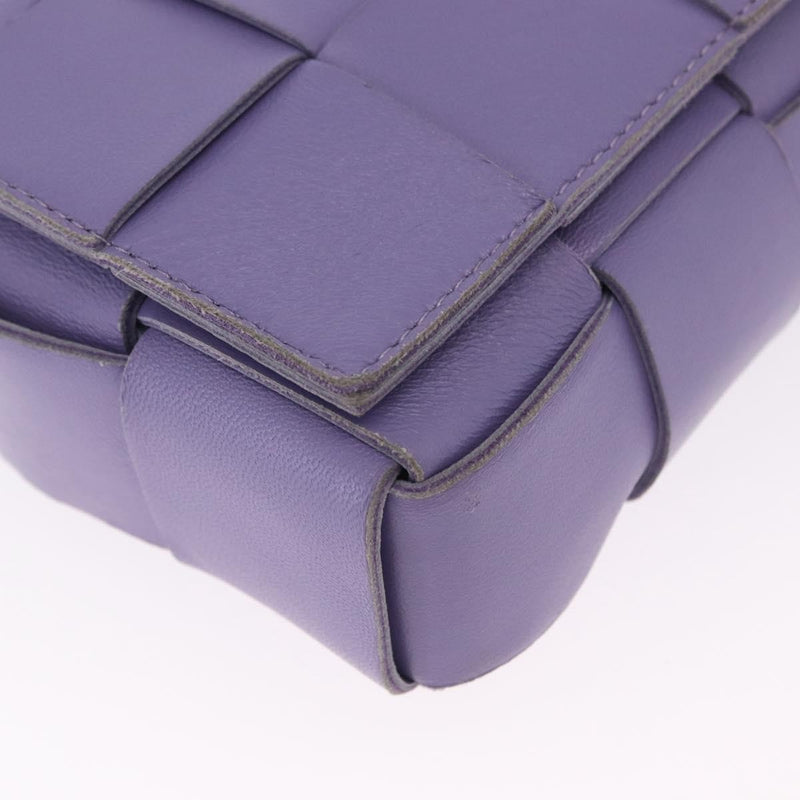 Bottega Veneta Cassette Maxi Intrecciato Leather Purple Bag