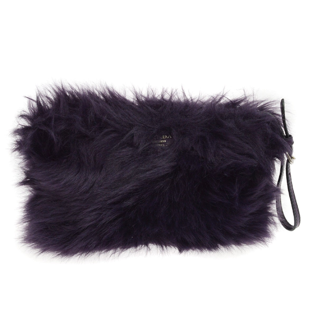 Prada Clutch Faux Fur Purple