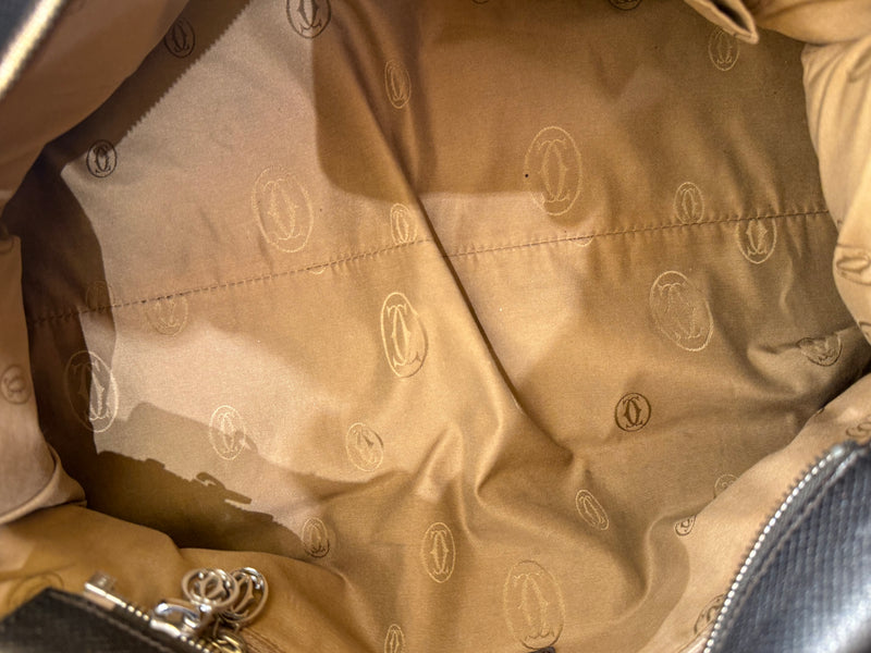 Cartier Marcello Leather Brown Suede Bag