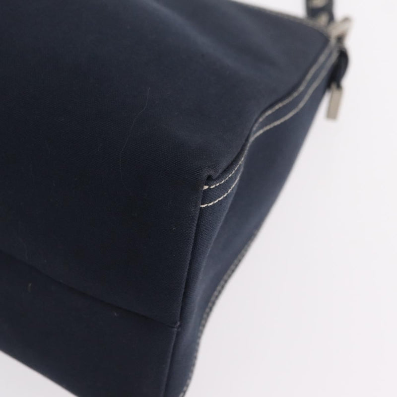 Fendi Baguette Canvas Navy Bag