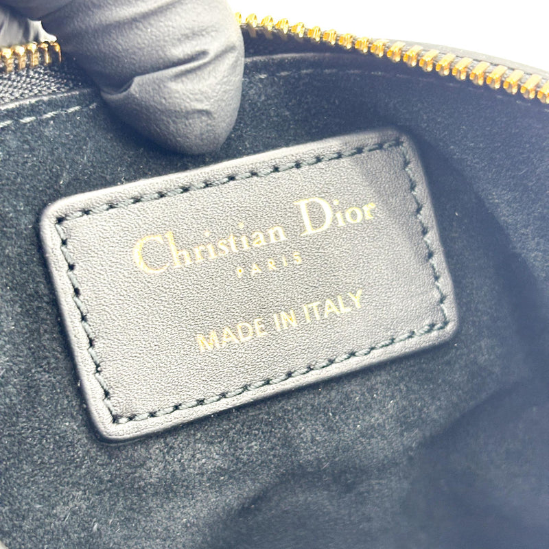 Christian Dior Toujours Macrocannage Quilt Calfskin Black Leather Bag