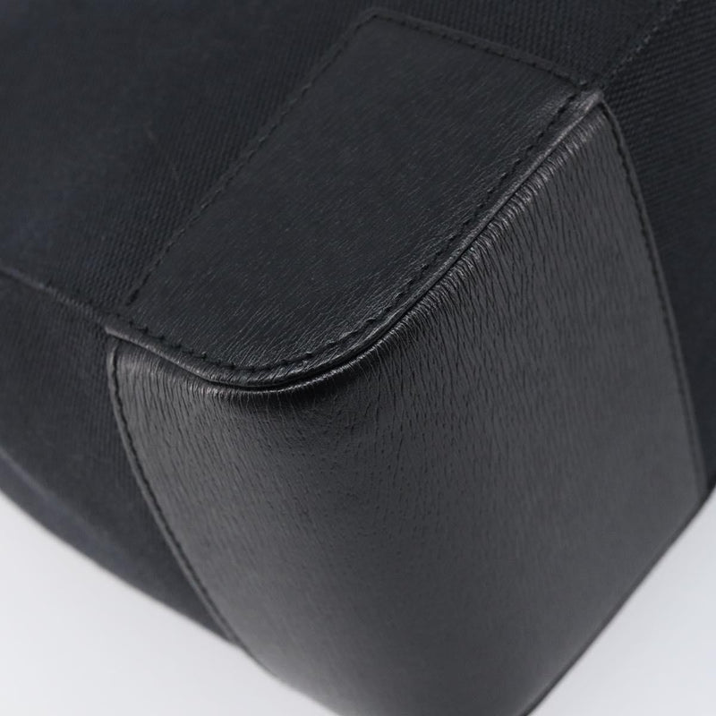 Gucci Vintage G Logo Canvas Black Leather Bag