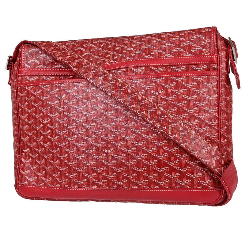 Goyard Grand Bleu Messenger Coated Canvas Red