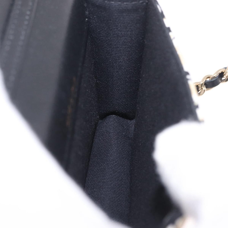 Chanel Flap Card Holder On Chain Quilted Printed Canvas Multicolour Bag