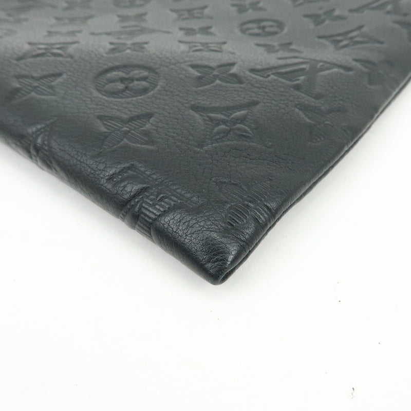 Louis Vuitton Pochette To-Go Monogram Shadow Leather Black Bag