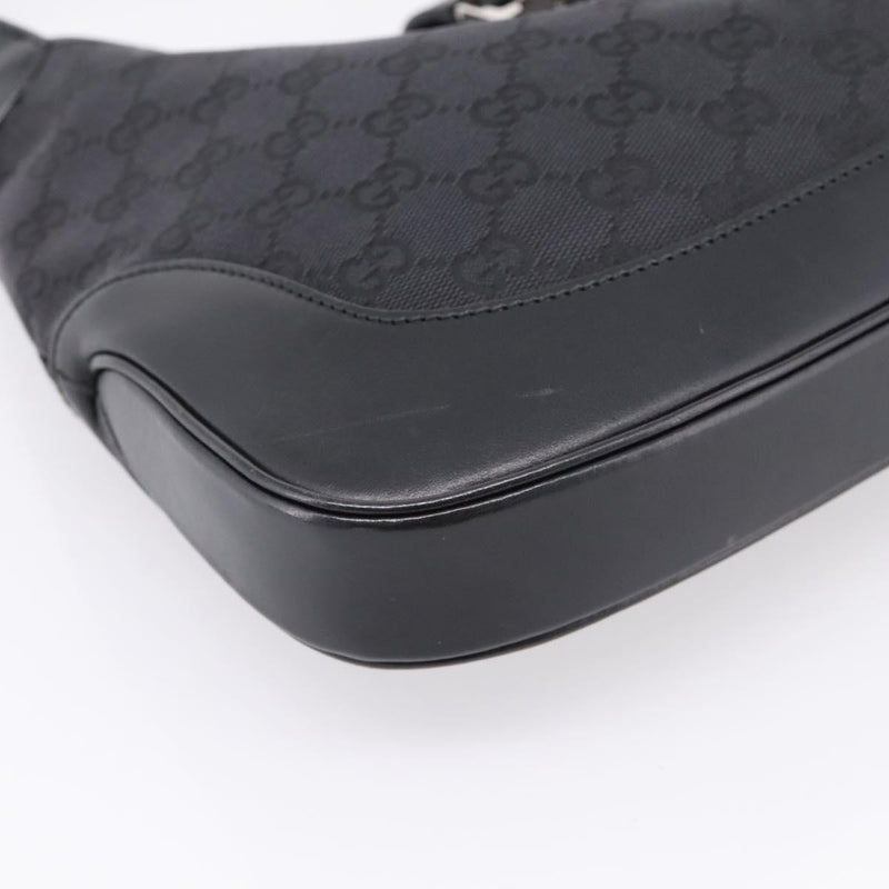 Gucci Jackie O Hobo Gg Canvas With Leather Black