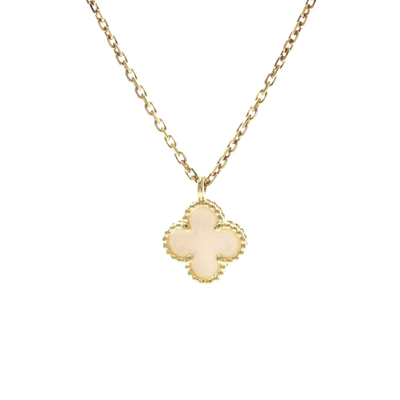 Van Cleef & Arpels Sweet Alhambra Pendant 18k Yellow Gold And Mother Of Pearl Yellow_gold Bijoux