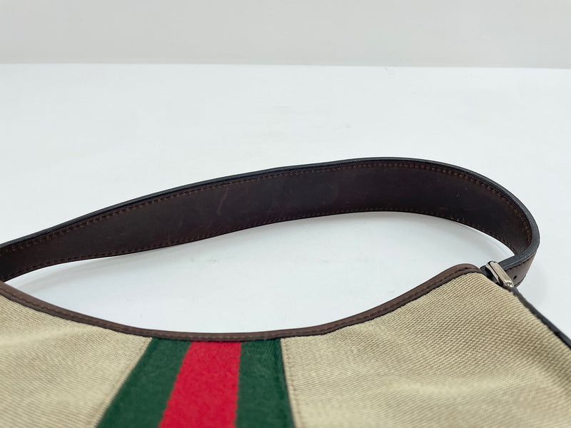 Gucci Reins Web Canvas Brown Bag
