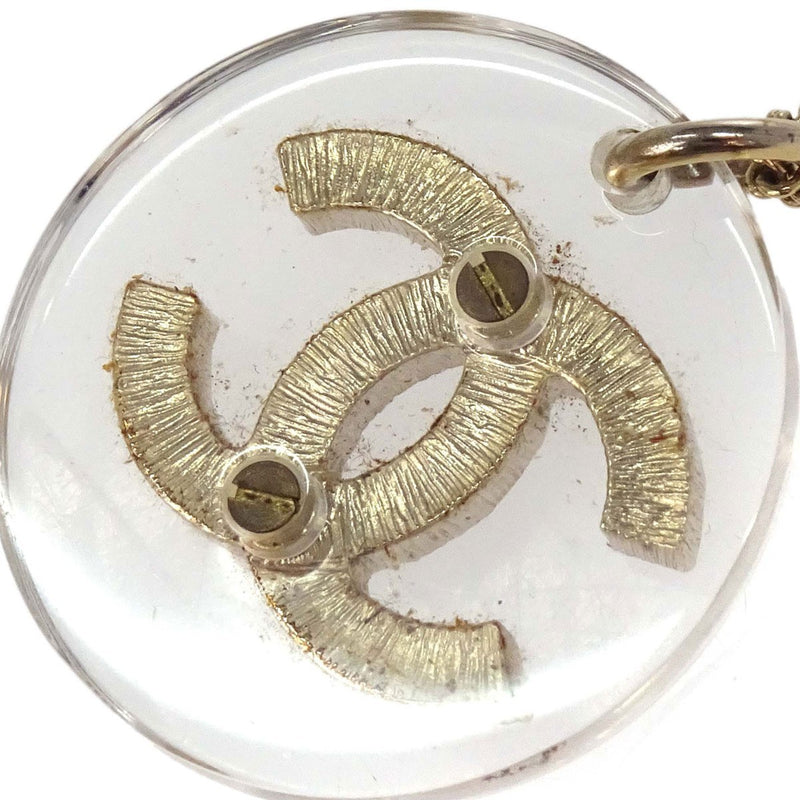 Chanel Cc Pendant Metal With Enamel And Faux Pearl Gold Gold_plated Bijoux