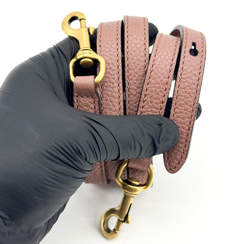 Gucci Gg Marmont Top Handle Leather Pink Bag