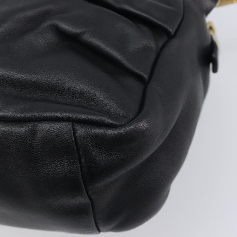 Miu Miu Shoulder Matelasse Leather Black Bag