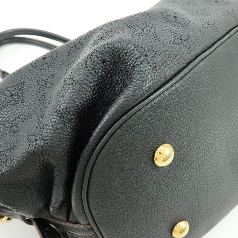 Louis Vuitton L Hobo Mahina Leather Black