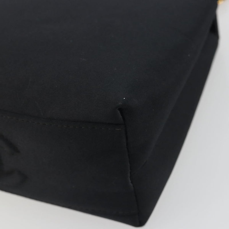 Chanel Vintage Camellia Flap Satin Black Bag