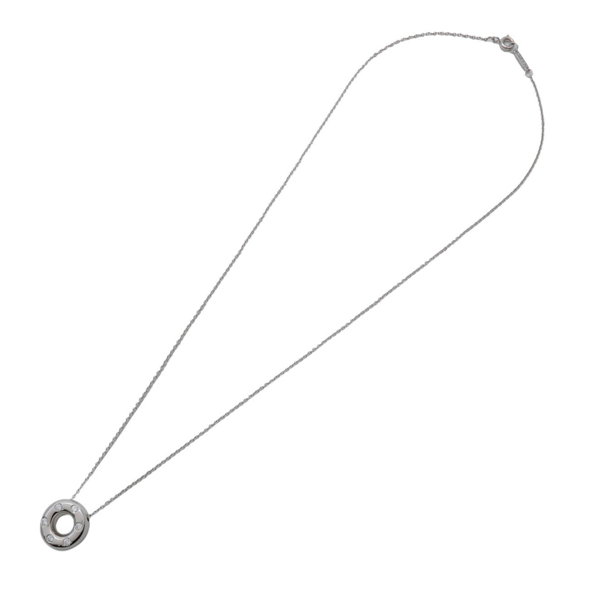 Tiffany & Co. Etoile Circle Donut Pendant Platinum With Diamonds Silver Bijoux
