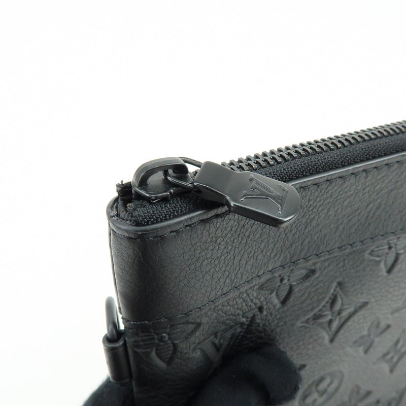 Louis Vuitton Pochette To-Go Monogram Shadow Leather Black Bag