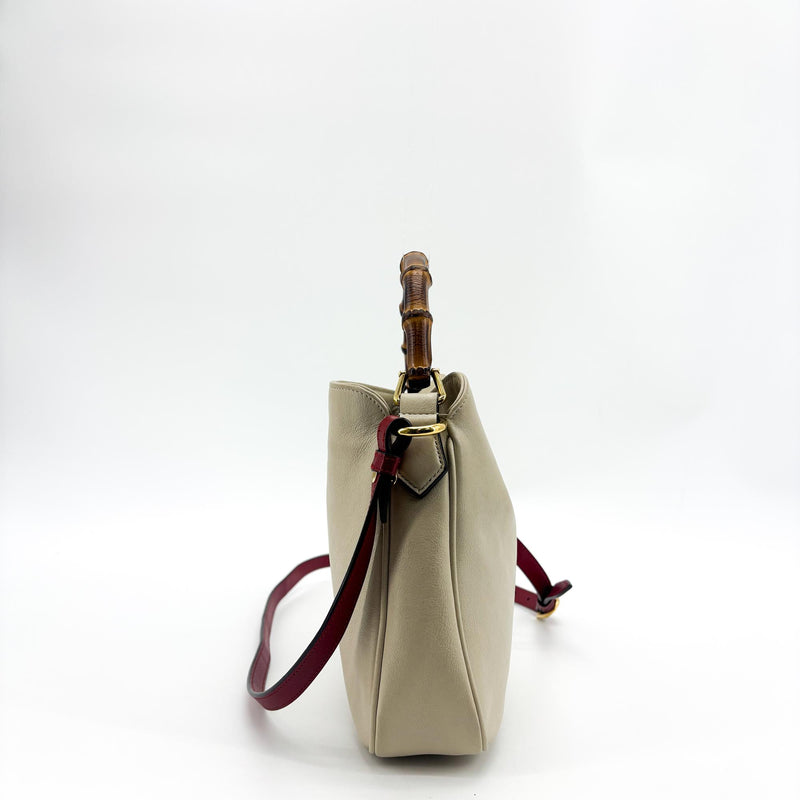 Gucci Diana Bamboo Leather Beige Bag