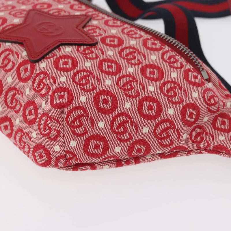 Gucci Childrens Belt Printed Coated Canvas Red Bag