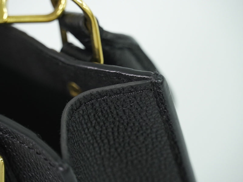 Louis Vuitton Petit Sac Plat Monogram Empreinte Giant Black Leather Bag