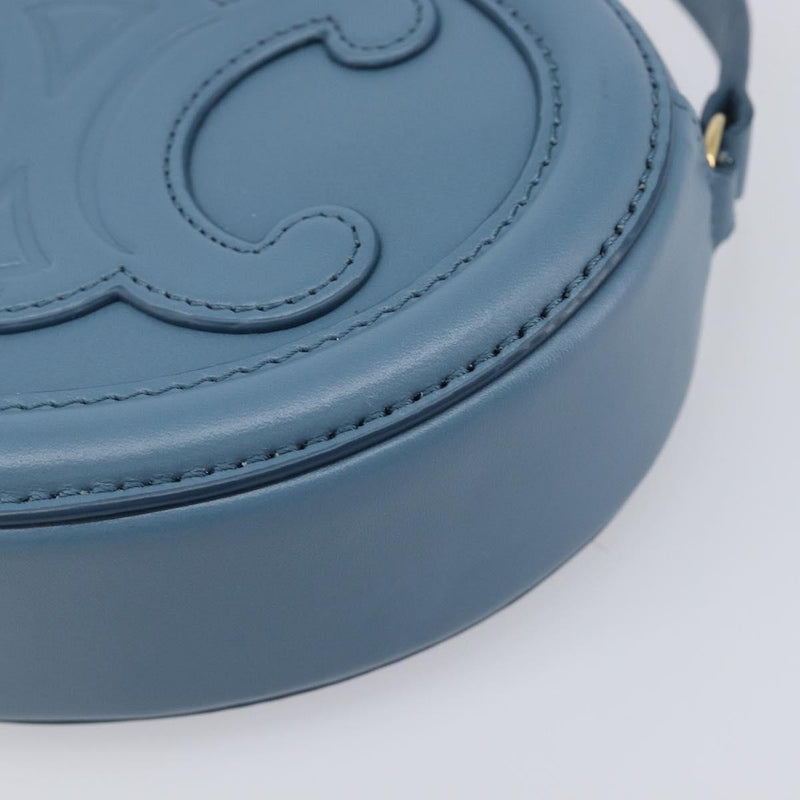 Celine Triomphe Oval Leather Blue Bag