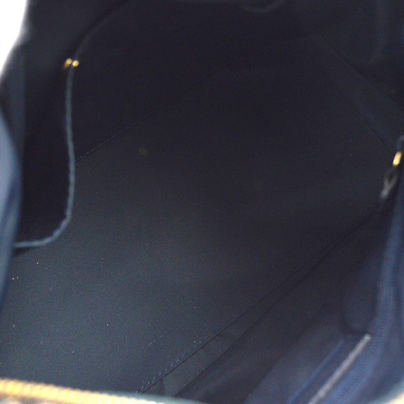 Christian Dior Vintage Trotter Boston Diorissimo Canvas Navy Bag