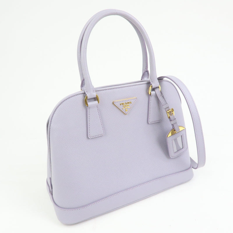 Prada Open Promenade Saffiano Leather Purple Bag