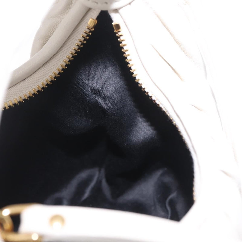 Miu Miu Wander Hobo Matelasse Leather White