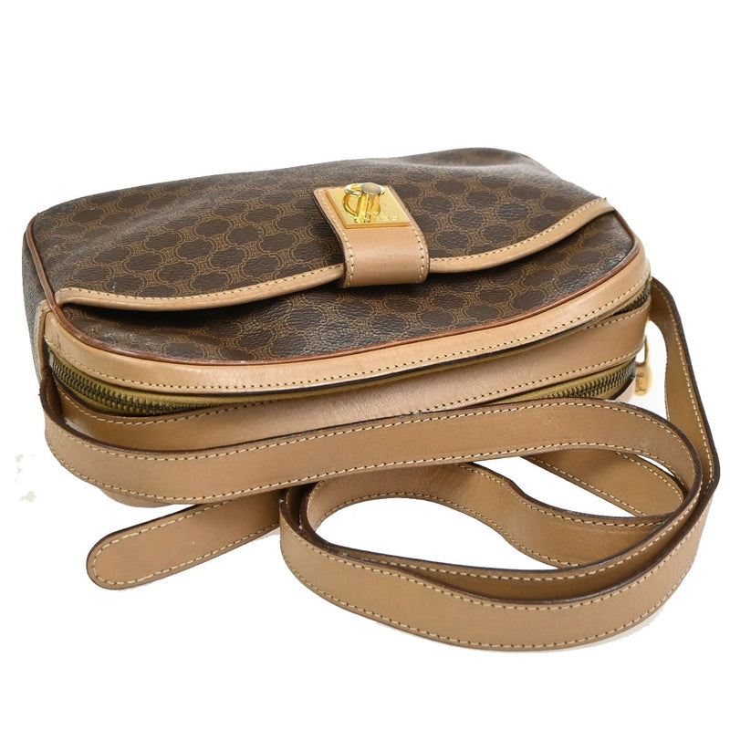 Celine Macadam Leather Brown Pvc Bag