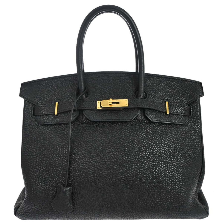 Hermes Birkin Black Togo With Gold Hardware Calfskin Bag
