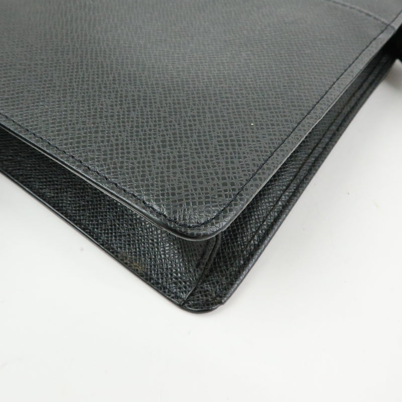 Louis Vuitton Selenga Pochette Taiga Leather Black Bag