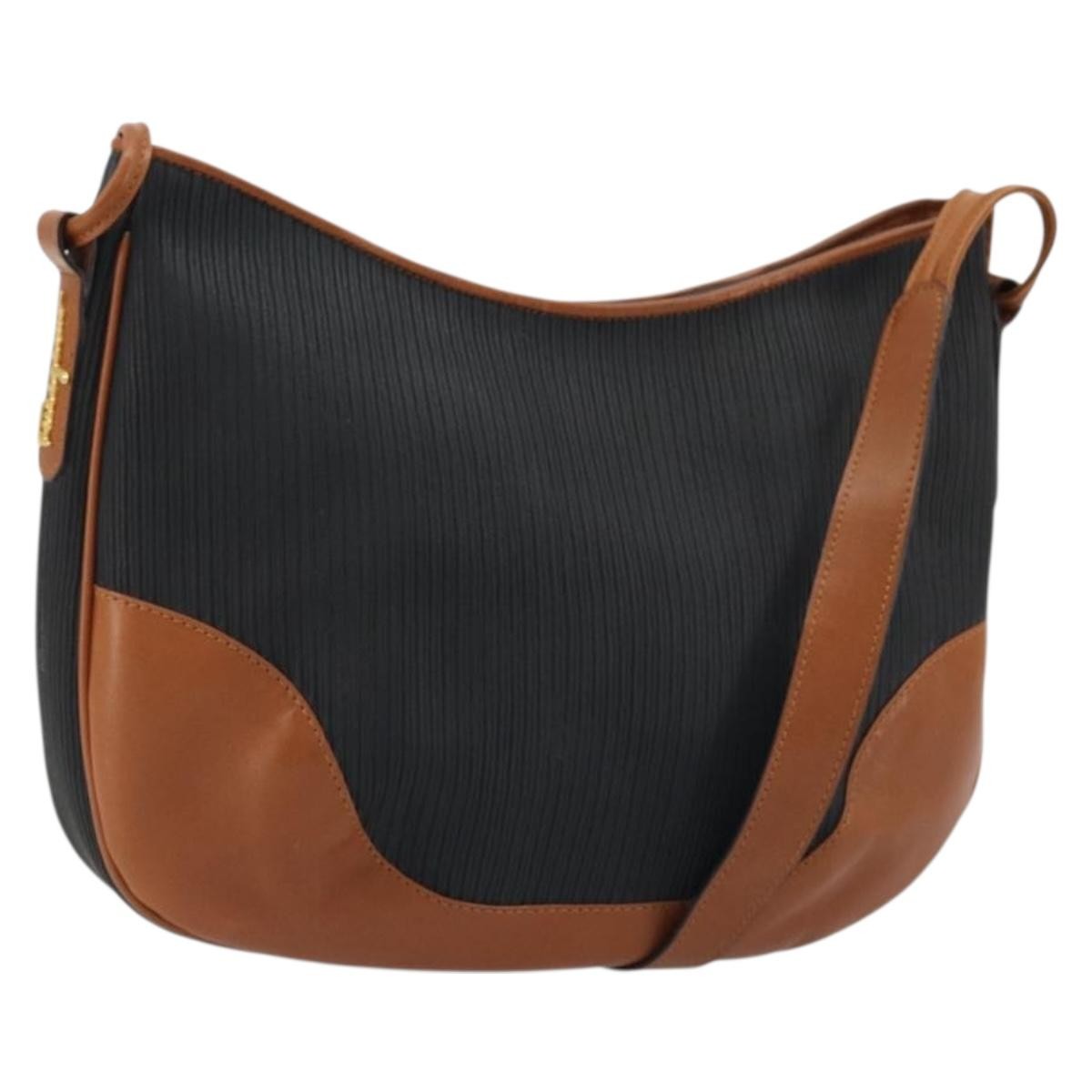 Salvatore Ferragamo Shoulder Leather Black Bag