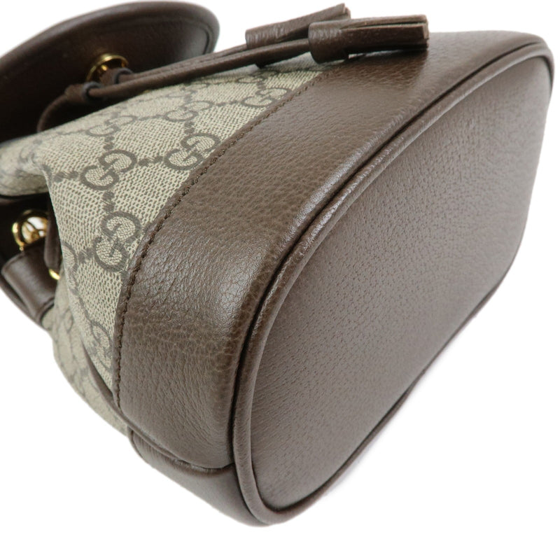 Gucci Ophidia Flap Gg Coated Canvas With Leather Beige Bag