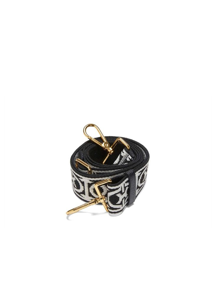 Coccinelle Nastro Shoulder Strap — Black Polyester Wallet