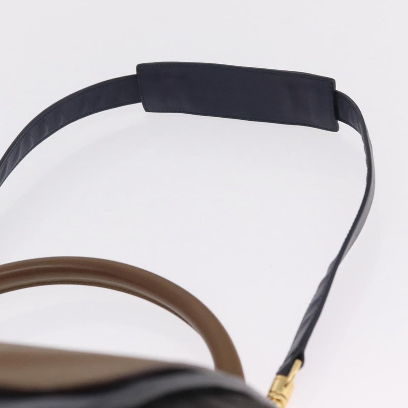 Celine Tricolor Trapeze Leather Navy Bag
