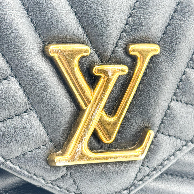 Louis Vuitton New Wave Chain Quilted Leather Black Bag
