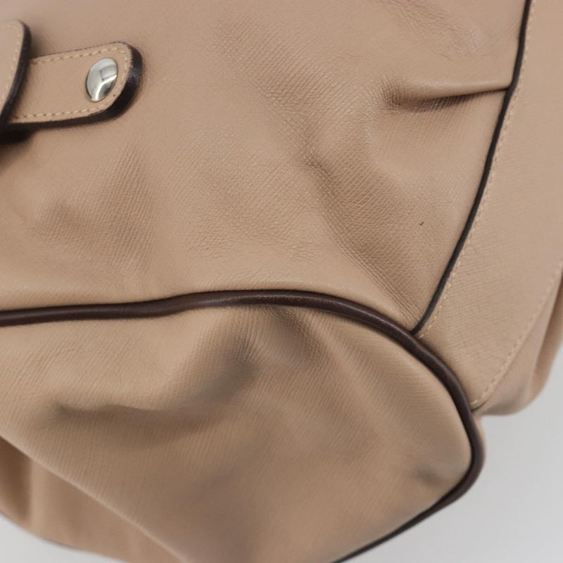 Salvatore Ferragamo Gancini Leather Beige Bag