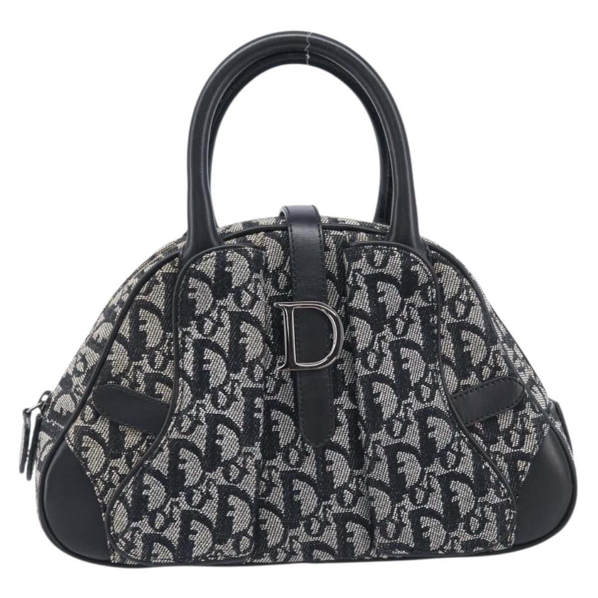 Christian Dior Trotter Double Saddle Canvas Black Bag