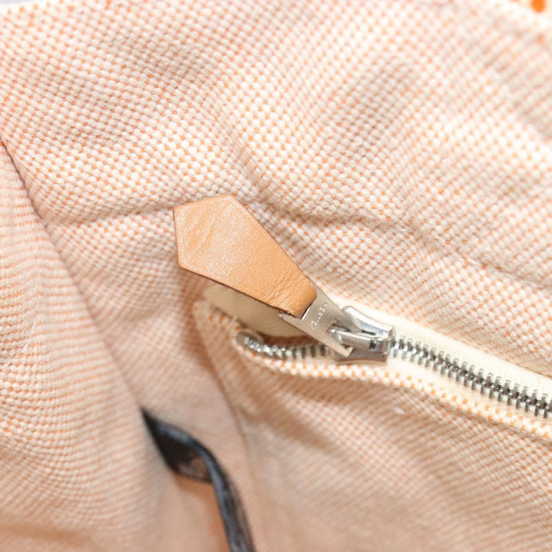 Hermes Fourre Tout Toile Orange Canvas Bag
